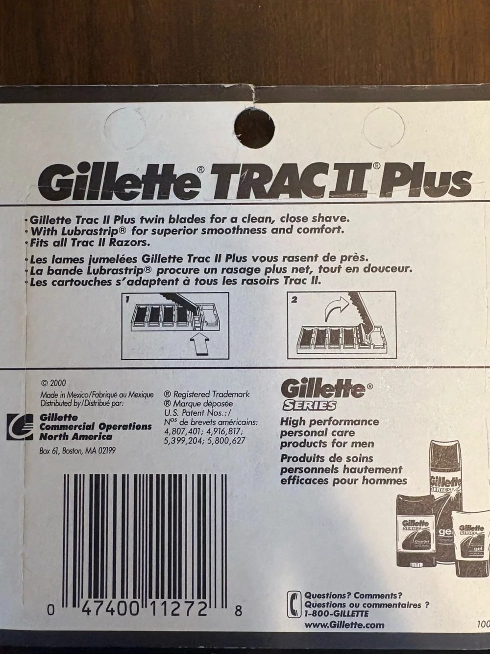 3 Packs of Gillette Trac II Plus Refill Razor Cartridges- 30 Total